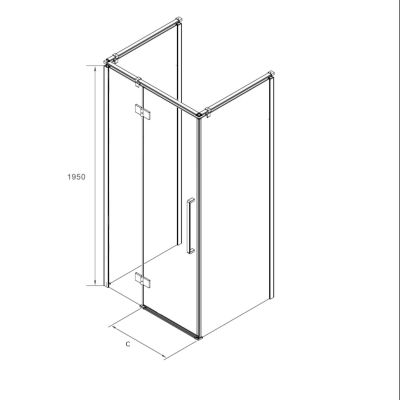 Sea-Horse Creative kabina prysznicowa 120x100 cm prostokątna czarny mat/szkło przezroczyste BKP248T10/12XKL