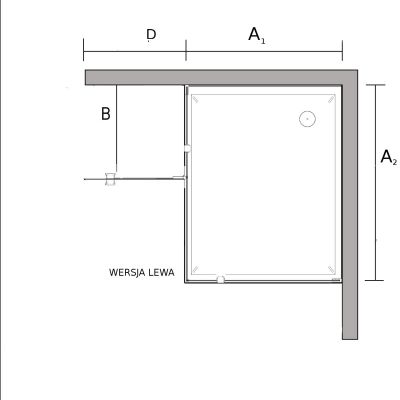 Sea-Horse Creative kabina prysznicowa 90x90 cm kwadratowa czarny mat/szkło przezroczyste BKP248TKL