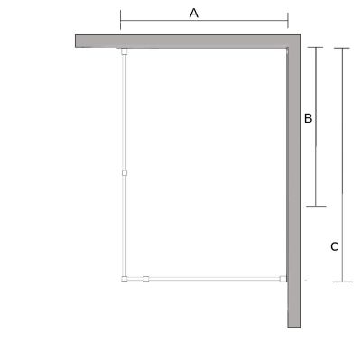 Sea-Horse Creative kabina prysznicowa walk-in 130x100 cm prostokątna czarny mat/szkło przezroczyste BKP257T10/13K