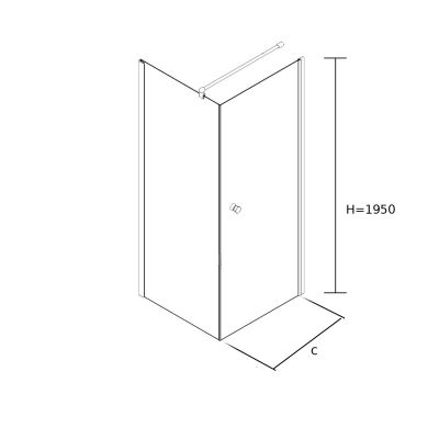Sea-Horse Fresh Line kabina prysznicowa 80x80 cm kwadratowa czarny mat/szkło przezroczyste BKP2591TK
