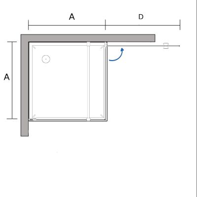 Sea-Horse Fresh Line kabina prysznicowa 80x80 cm kwadratowa czarny mat/szkło przezroczyste BKP2591TK
