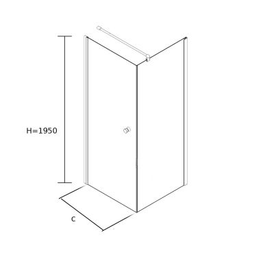 Sea-Horse Fresh Line kabina prysznicowa 90x90 cm kwadratowa chrom połysk/szkło przezroczyste BKP259TL+