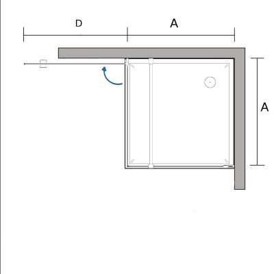 Sea-Horse Fresh Line kabina prysznicowa 90x90 cm kwadratowa chrom połysk/szkło przezroczyste BKP259TL+