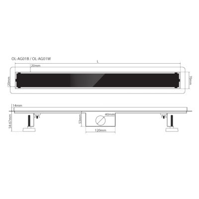 Sea-Horse OL-AG01B odpływ liniowy 90 cm OL-AG01B-90