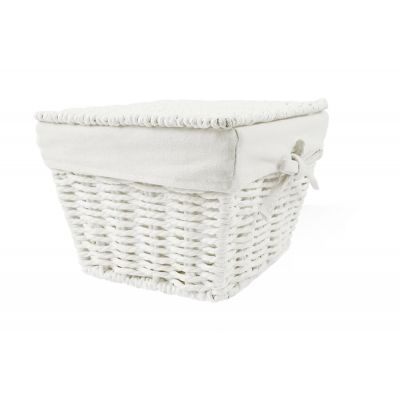 Sepio Nice koszyk łazienkowy 19x19 cm z pokrywą biały 10KOSZYNICE19