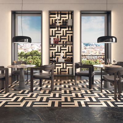 Sichenia Prestige płytka podłogowa 120x60 cm biała-czarna-szara-mix kolorów