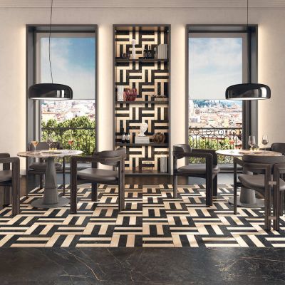 Sichenia Prestige płytka podłogowa 60x60 cm czarna-szara-mix kolorów