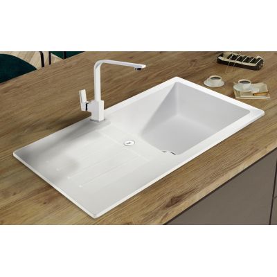 Sink Quality Natalie Black zlewozmywak granitowy 77x45 cm czarny NAT.C.1KDO.X