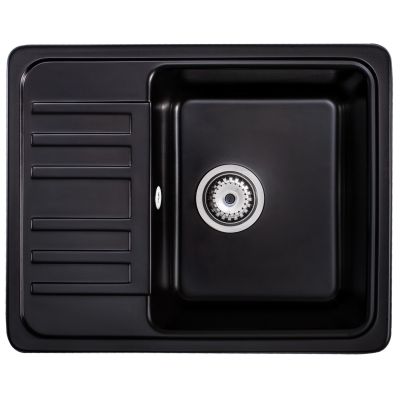 Sink Quality Sapphire Black zlewozmywak granitowy 56,5x46 cm czarny SAP.C.1KKO.X
