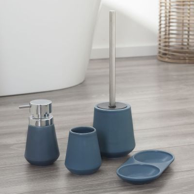 Sealskin Conical dozownik do mydła 400 ml stojący niebieski/chrom 362330224