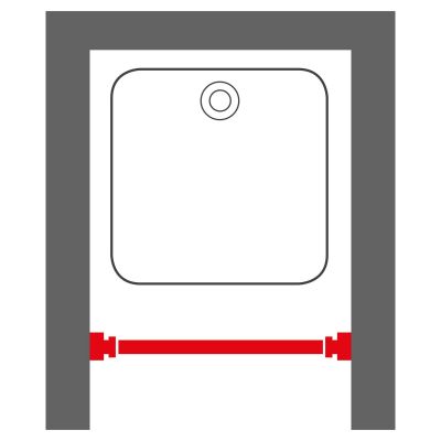 Sealskin Seallux drążek zasłony prysznicowej 75-115 cm czarny 800615