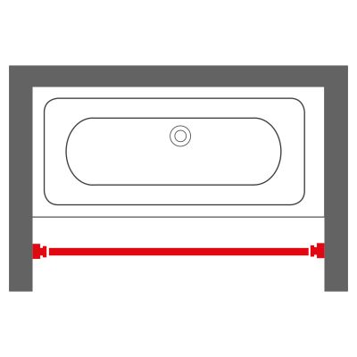 Sealskin Seallux drążek zasłony prysznicowej 110-185 cm czarny 800616