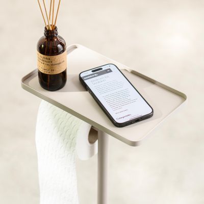 Sealskin Brix stojak na papier toaletowy ze szczotką WC i półką kaszmir 800789