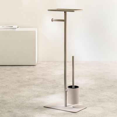 Sealskin Brix stojak na papier toaletowy ze szczotką WC i półką kaszmir 800789