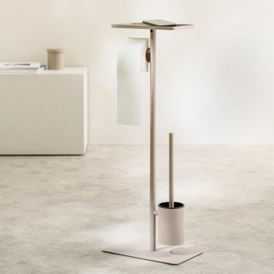 Sealskin Brix stojak na papier toaletowy ze szczotką WC i półką kaszmir 800789