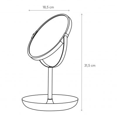 Sealskin Brix lusterko kosmetyczne 18x31,5 cm okrągłe czarny 800811