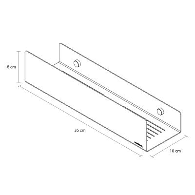 Sealskin Brix półka prysznicowa 35 cm czarna 800794