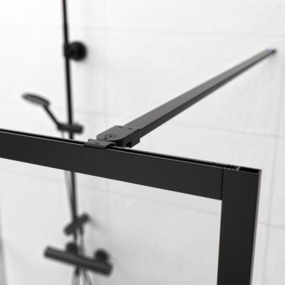 Sealskin Contour ścianka prysznicowa walk-in 100 cm czarny mat/szkło przezroczyste CDA30986195100