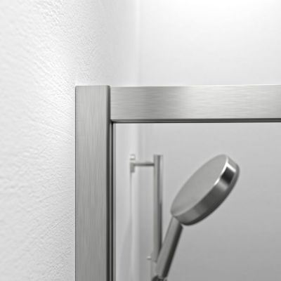 Sealskin Contour drzwi prysznicowe 120 cm wnękowe stal nierdzewna szczotkowana/szkło przezroczyste CD121206325100