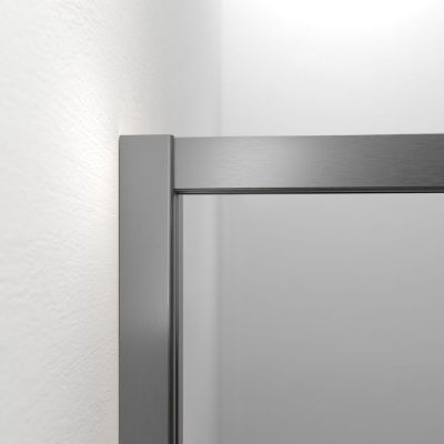 Sealskin Contour drzwi prysznicowe 140 cm wnękowe szary mat/szkło przezroczyste CD121406145100