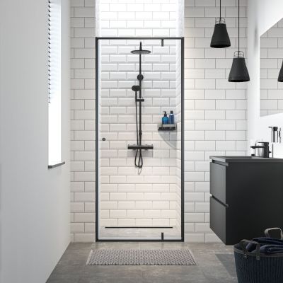 Sealskin Contour drzwi prysznicowe 90 cm czarny mat/szkło przezroczyste CD200906195100