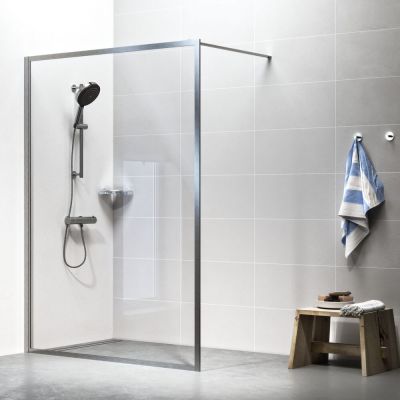 Sealskin Contour Walk-In ścianka prysznicowa 90 cm wolnostojąca stal nierdzewna szczotkowana/szkło przezroczyste CDA30886325100