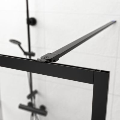 Sealskin Contour Walk-In ścianka prysznicowa 100 cm wolnostojąca czarny mat/szkło przezroczyste CDA30986195100