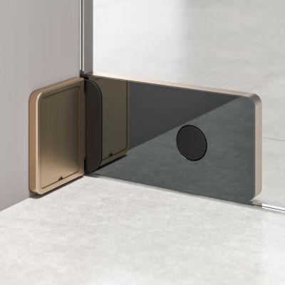 Sealskin Pure ścianka prysznicowa walk-in 90 cm złoty szczotkowany/szkło przezroczyste PU010906495100