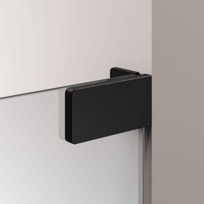 Sealskin Pure ścianka prysznicowa walk-in 100 cm czarny mat/szkło przezroczyste PU011006195100