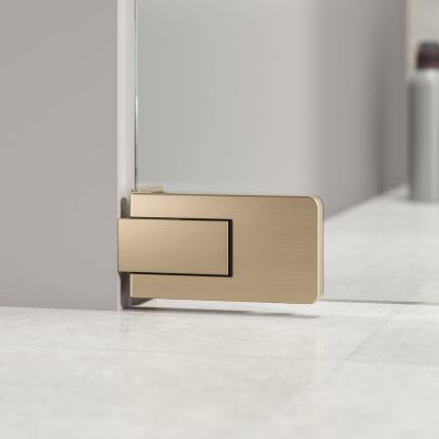 Sealskin Pure drzwi prysznicowe 100 cm uchylne złoty szczotkowany/szkło przezroczyste PU161006495100