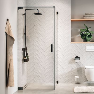 Sealskin Pure ścianka prysznicowa walk-in 120 cm grafitowy szczotkowany/szkło przezroczyste PU231206145100