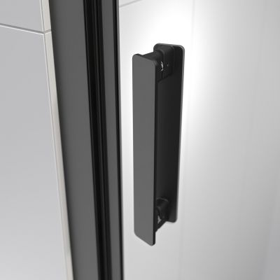 Sealskin INC drzwi prysznicowe 118 cm wnękowe czarny mat/szkło przezroczyste XI101206195100