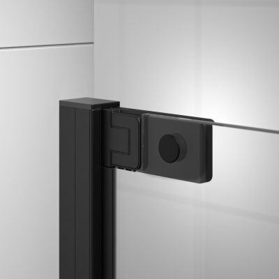 Sealskin INC drzwi prysznicowe 88 cm wnękowe czarny mat/szkło przezroczyste XI200906195100