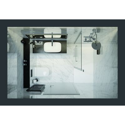 Sanplast Altus PI/ALTIIa Walk-In ścianka prysznicowa 100 cm chrom błyszczący/szkło przezroczyste 600-121-2541-42-401