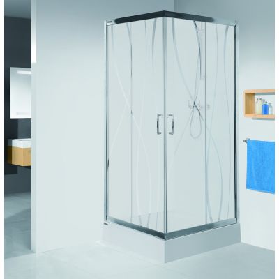 Sanplast TX kabina prysznicowa 120x90 cm prostokątna srebrny połysk/szkło ze wzorem 600-271-1860-38-231