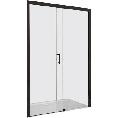 Sanplast Free Zone drzwi prysznicowe 100 cm rozsuwane czarny mat/szkło przezroczyste 600-271-3120-59-401