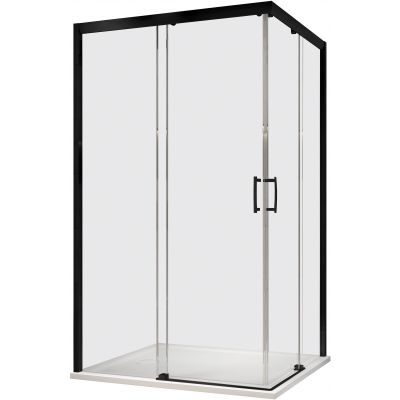 Sanplast Free Zone KN/FREEZONE-80 kabina prysznicowa 80x80 cm kwadratowa czarny mat/szkło przezroczyste 600-271-3500-59-401