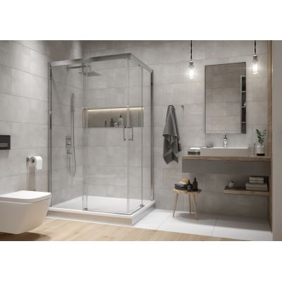 Sanplast Free Zone kabina prysznicowa 120x90 cm prostokątna srebrny połysk/szkło przezroczyste 600-271-3750-38-401