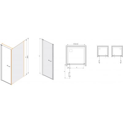 Sanplast Exa Line drzwi prysznicowe z profilem 70 cm uchylne srebrny połysk/szkło przezroczyste 600-540-0710-38-401
