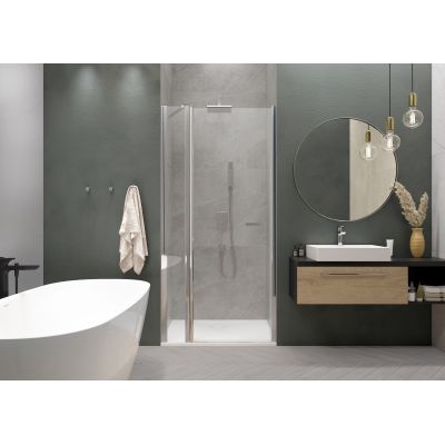 Sanplast Exa Line drzwi prysznicowe z profilem DJ2/Exa-110 cm uchylne srebrny połysk/szkło przezroczyste 600-540-0810-38-401