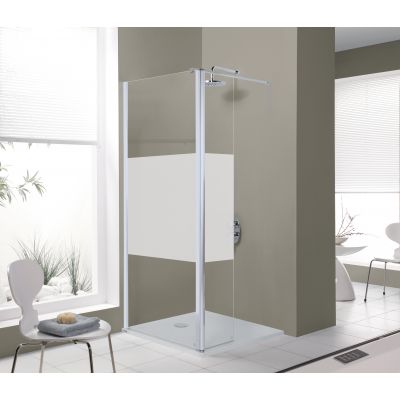 Sanplast Exa Line kabina prysznicowa walk-in 120x33,5 cm biały mat/szkło ze wzorem 600-540-1000-24-201