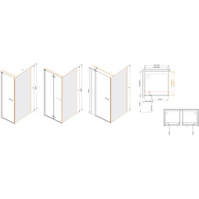 Sanplast Exa Line ścianka prysznicowa SS0/Exa-70 cm biały mat/szkło przezroczyste 600-540-1110-24-401