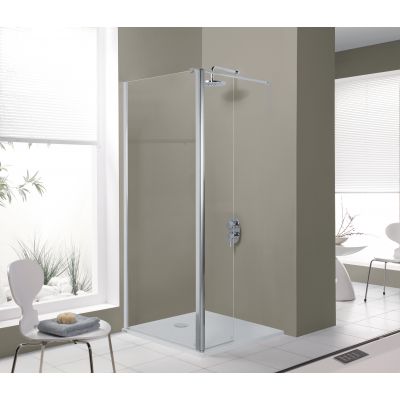 Sanplast Exa Line kabina prysznicowa walk-in 70x33,5 cm srebrny połysk/szkło przezroczyste 600-540-1260-38-401