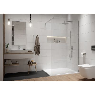 Sanplast Exa Line ścianka prysznicowa walk-in 60 cm srebrny połysk/szkło przezroczyste 600-540-1400-38-401