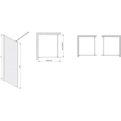Sanplast Exa Line ścianka prysznicowa walk-in 100 cm srebrny połysk/szkło ze wzorem 600-540-1440-38-151