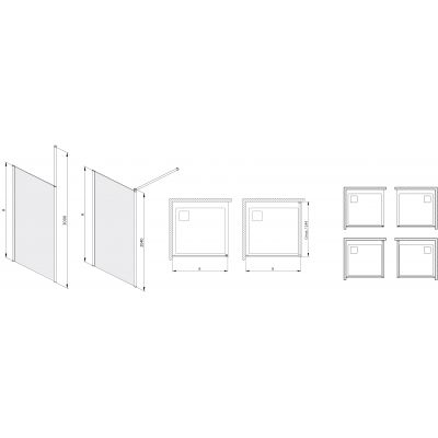 Sanplast Exa Line ścianka prysznicowa walk-in 120 cm srebrny połysk/szkło przezroczyste 600-540-1560-38-401