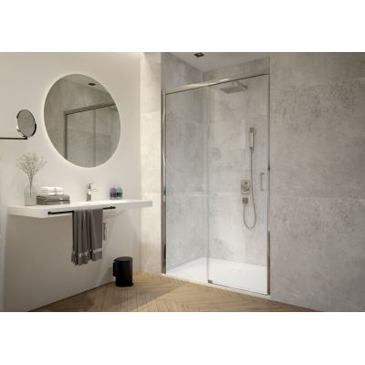 Sanplast Exa Line drzwi prysznicowe przesuwne D2/Exa Line-110-120 cm srebrny błyszczący/szkło przezroczyste 600-540-2520-38-401