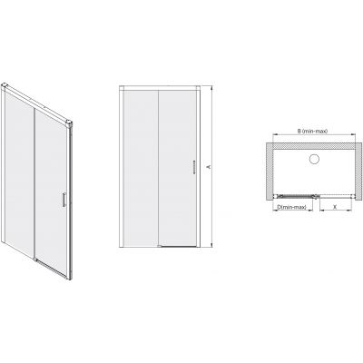 Sanplast Exa Line drzwi prysznicowe przesuwne D2/Exa Line-150-160 cm biały mat/szkło przezroczyste 600-540-2560-24-401