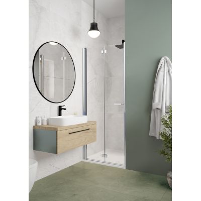 Sanplast Exa Line drzwi prysznicowe z profilem DŁ/Exa-80 cm składane srebrny połysk/szkło przezroczyste 600-540-2720-38-401