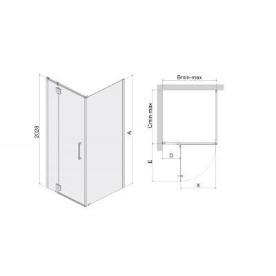 Sanplast Summer Set KNDJ2P/Summer kabina prysznicowa 90x90 cm lewa kwadratowa z brodzikiem chrom/szkło przezroczyste 602-100-1040-42-401